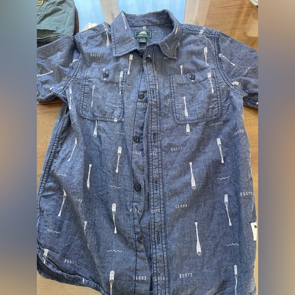 Roots Boys Short Sleeve Button Down Shirt